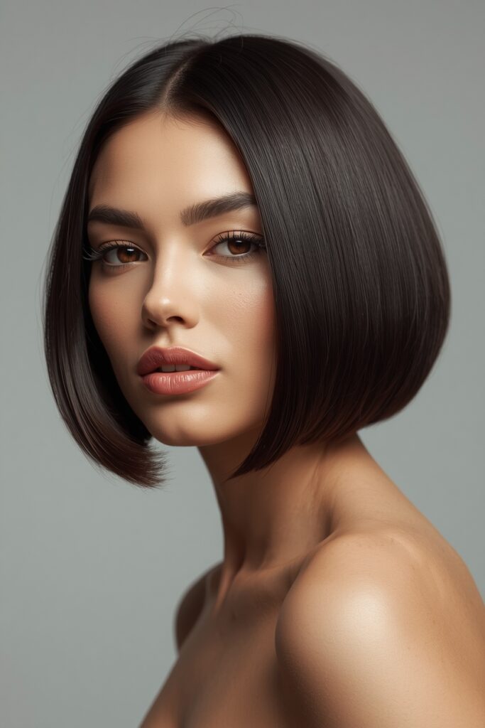 17. Center-Part Bob