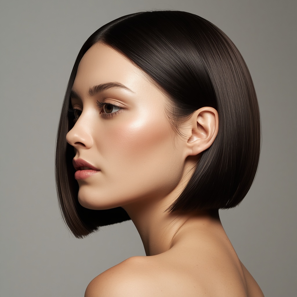 Sleek Tucked-Behind-the-Ear Bob